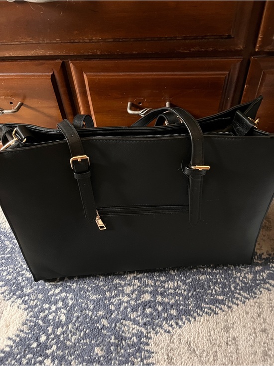 Kkxiu Handbags - Classic Black Women's Laptop work Bag, Built In Lunch Box!